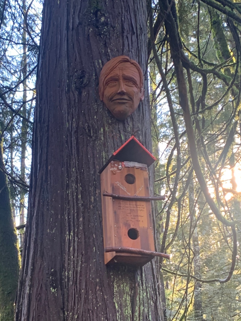 Spirit Trail Mask and Birdhouse in Harrison Hot Springs